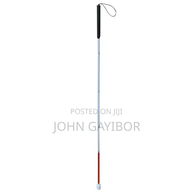 White Cane With Ball Roller and Light Source for the Blind