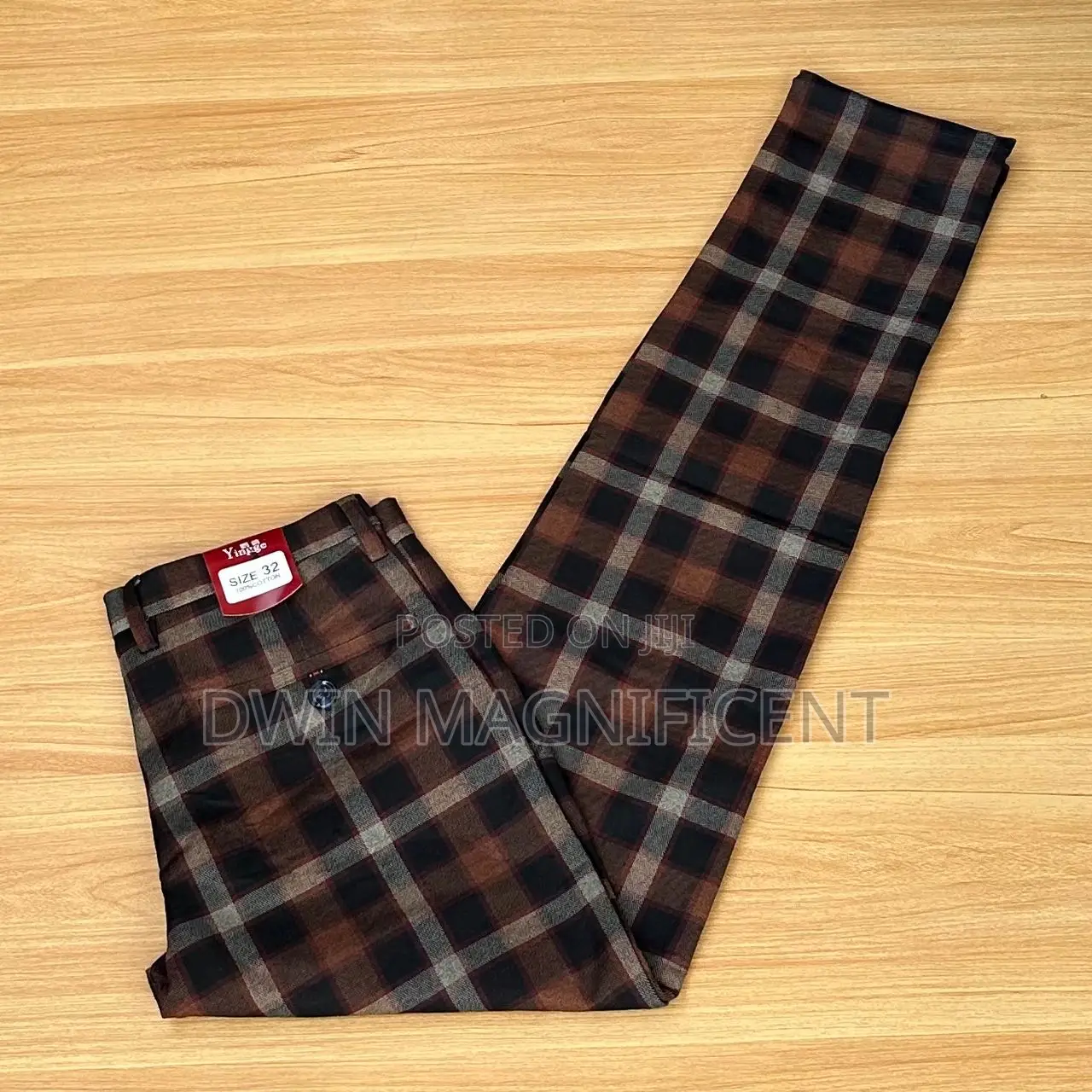 Soft Plaid Long Pants for Men