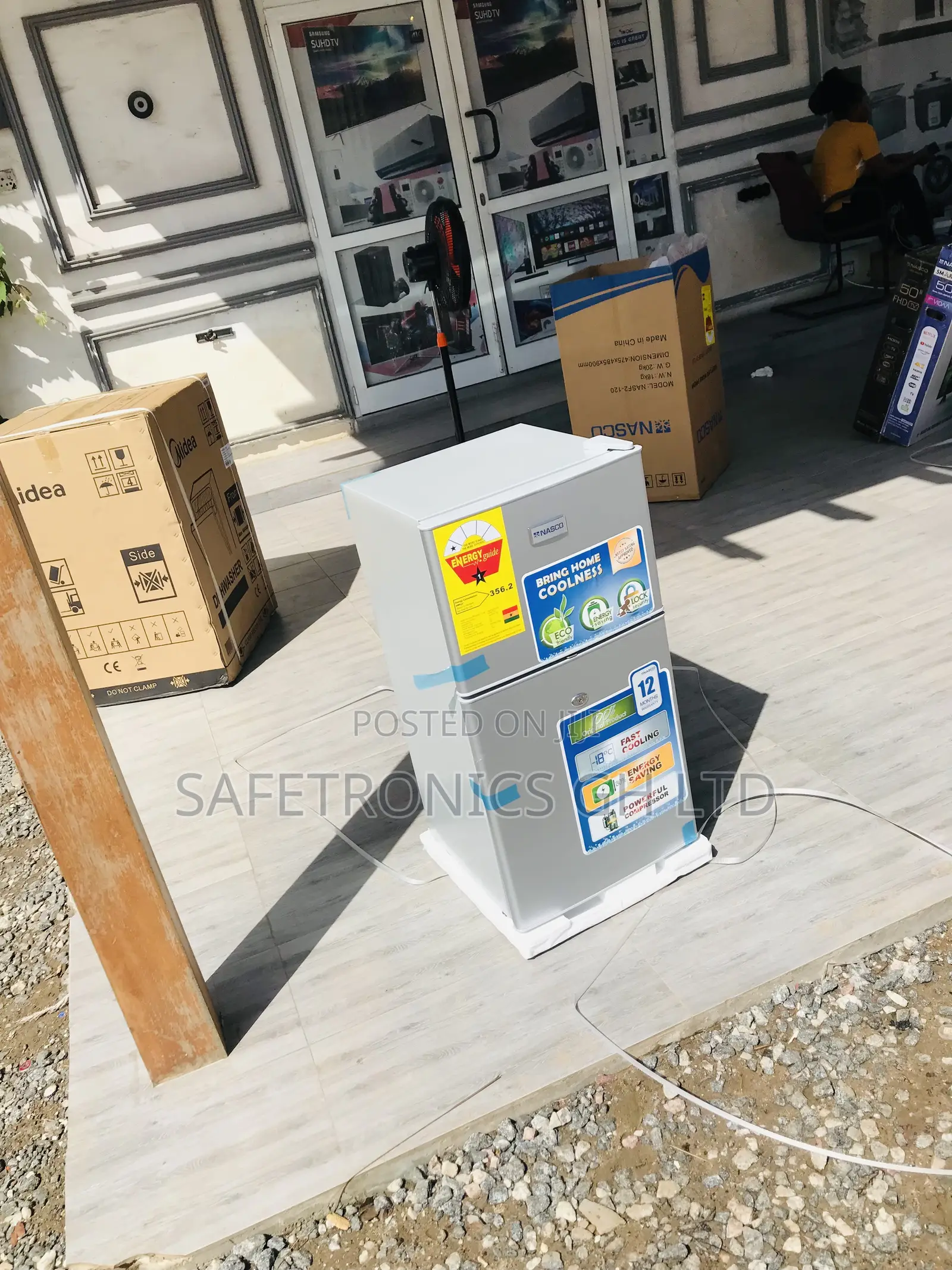 Purchase Nasco Gray Doubedoor Nasf2-120 Topfreezer Fridge
