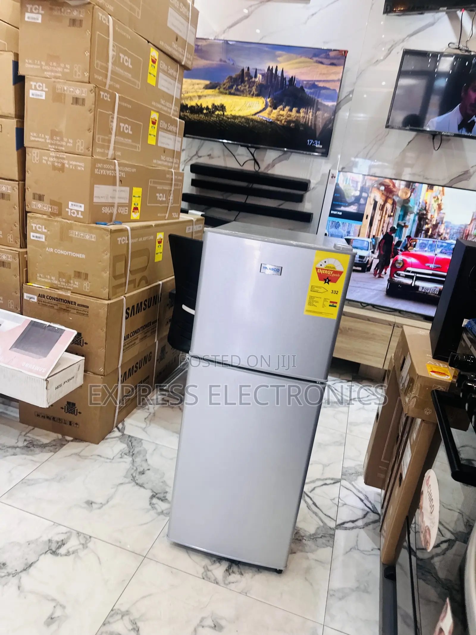 Adjustable Temperature Fridge Nas-13fl Double Door