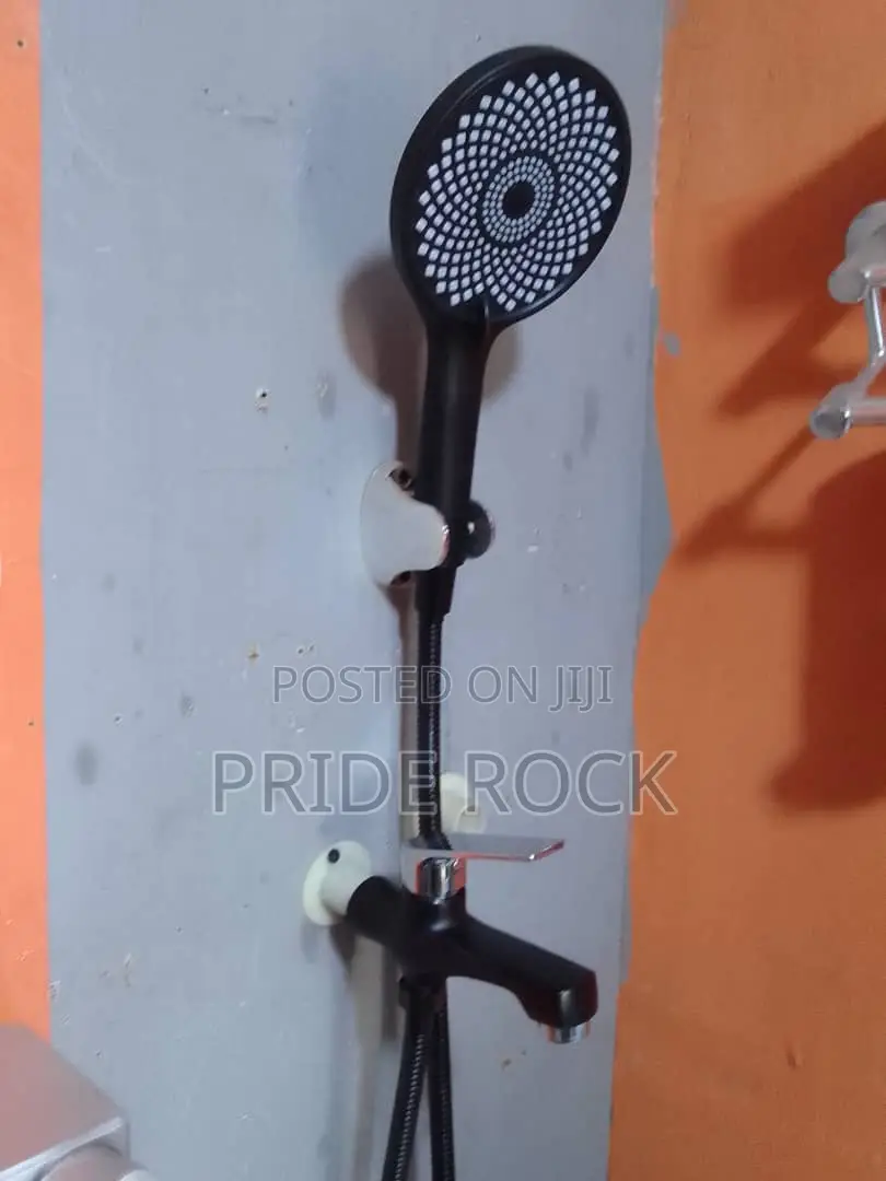 Black and Chrome Single Two in One Tap Shower, Single Shower