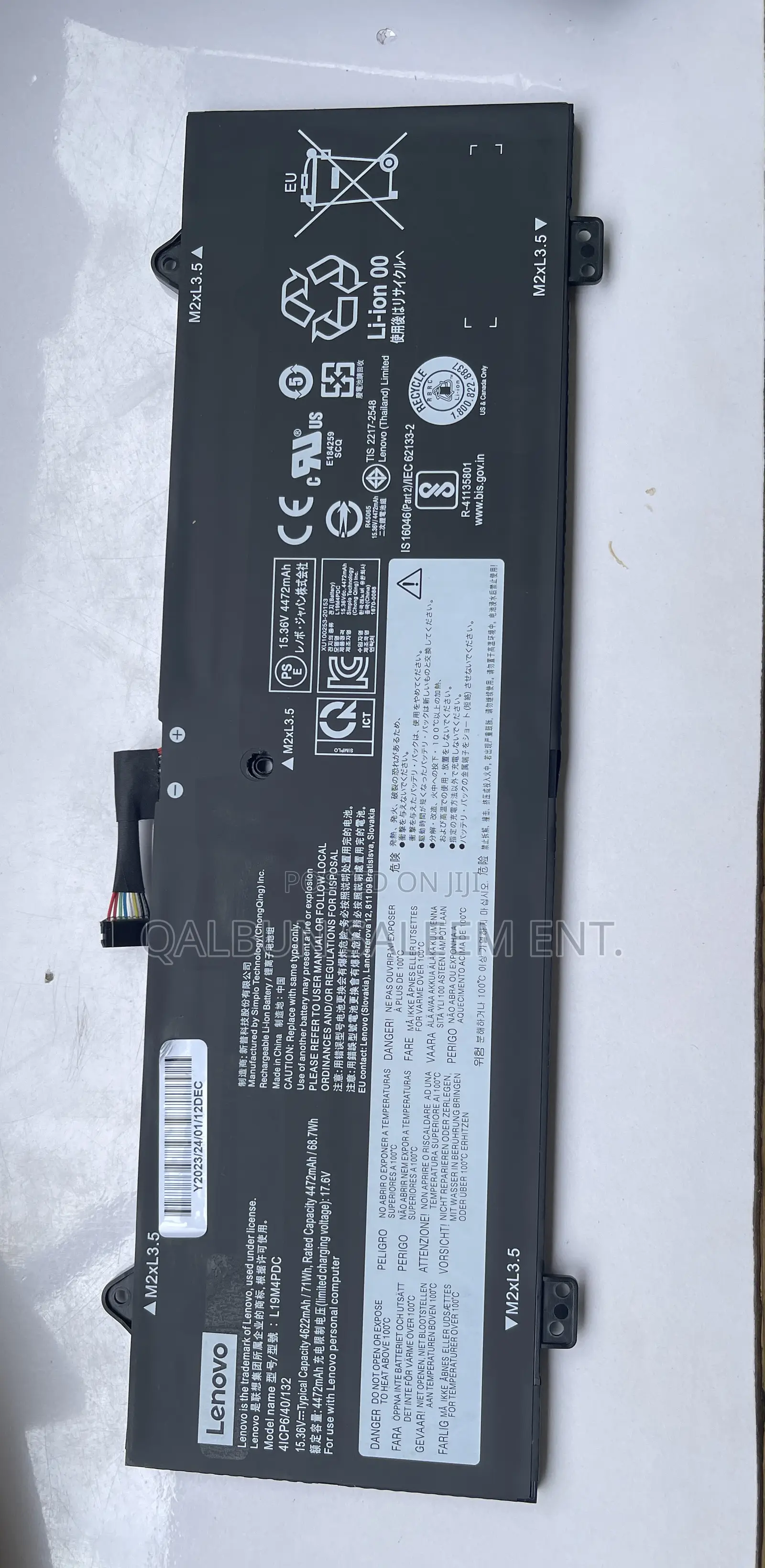 Lenovo L19C4PDC Laptop Battery for Ideapad 7-14itl5 7-15itl5