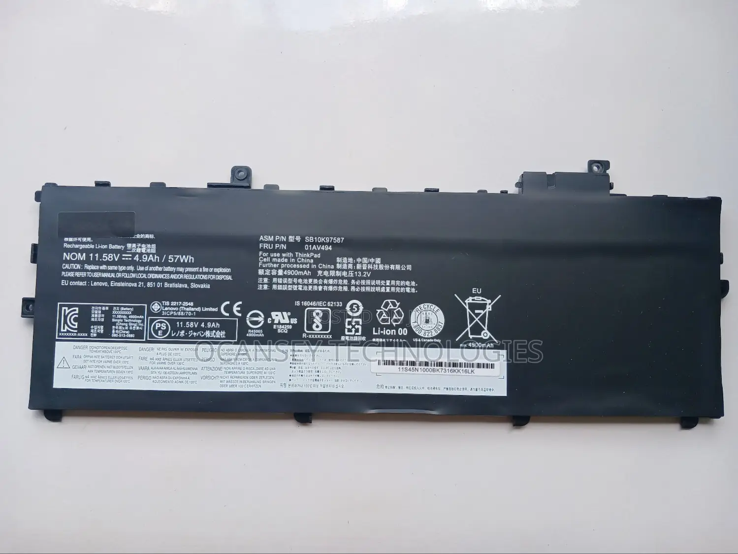 Original Lenovo X1 Carbon 5th 6th Gen 01av494 Battery