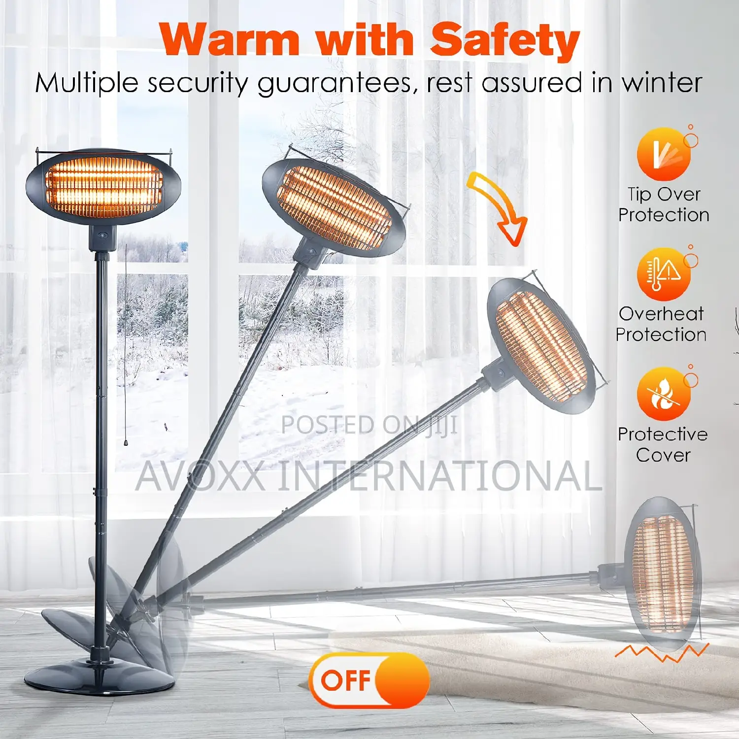 Air Choice Patio Heater for Outdoor Indoor HCH-1500