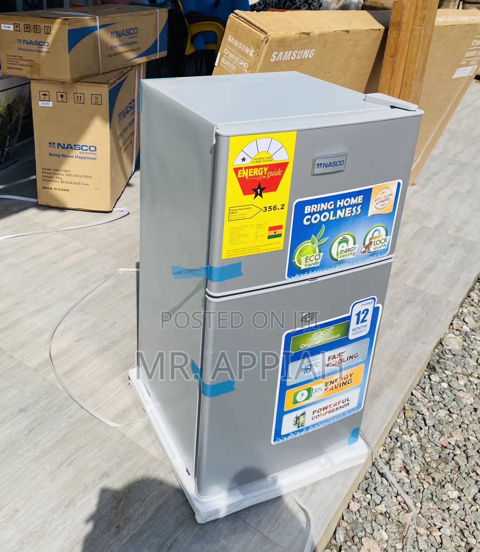 Manual Defrost Nasco Nasf2-120 Top Freezer Fridge(Gray).