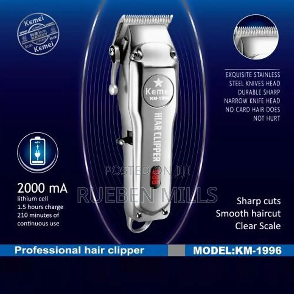 Full Metal Body Barbering Shop Hair Clipper Machine - Kemei