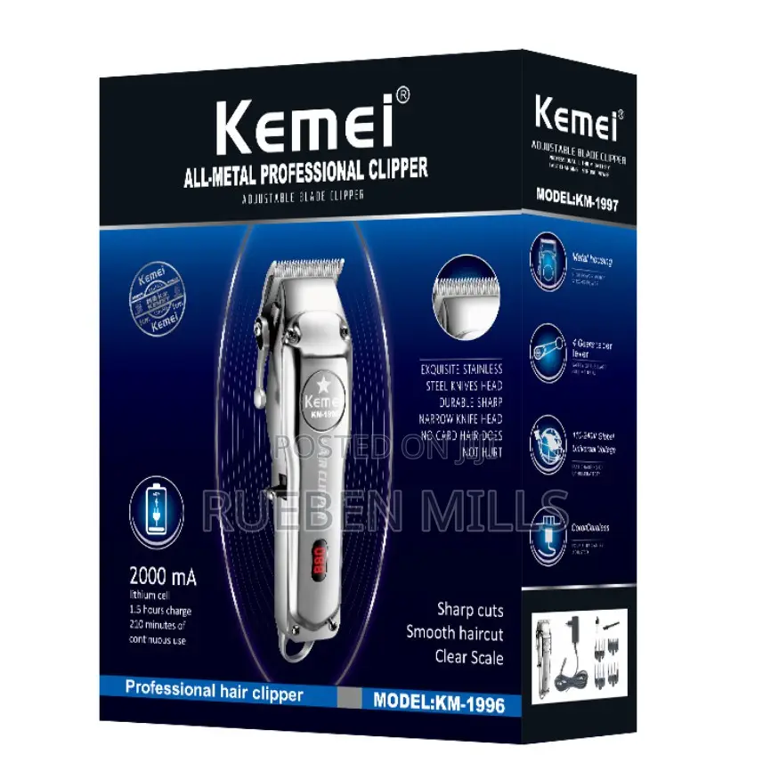 Strong Battery Heavy Duty Kemei Hair Clipper Shaving Machine