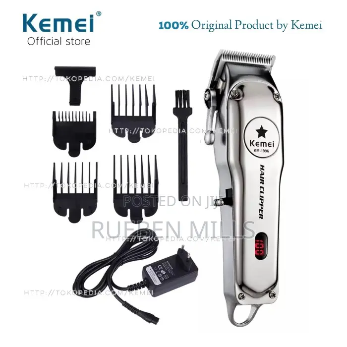 Original Full Metal Body Wireless Kemei Hair Clipper KM-1996