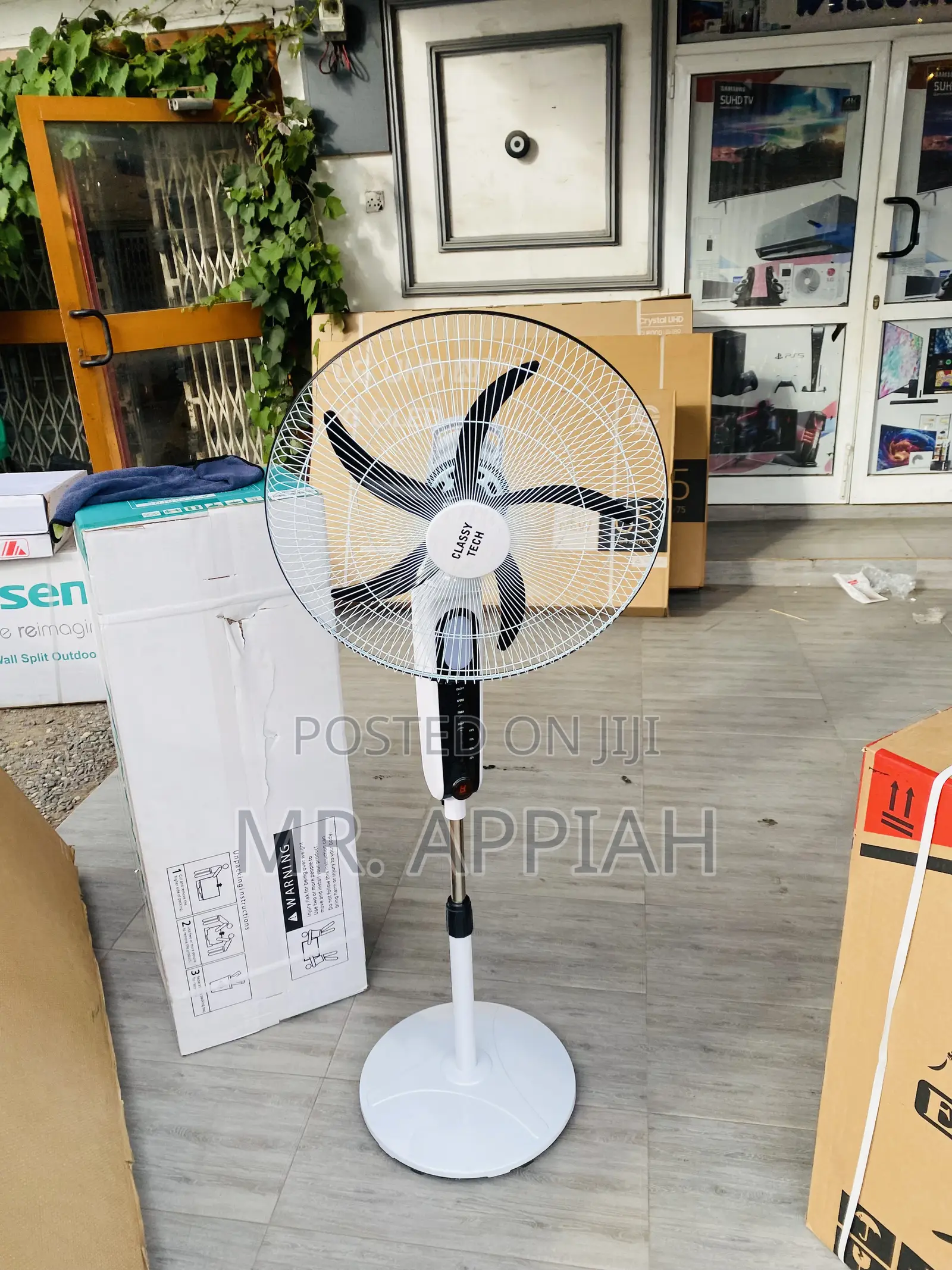 Classy Tech 18 Rechargeable With Remote Fan(White).