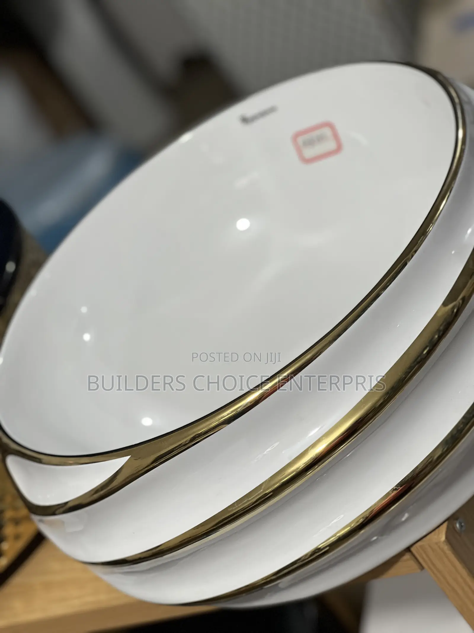 Counter Top Basin (Gold and White)