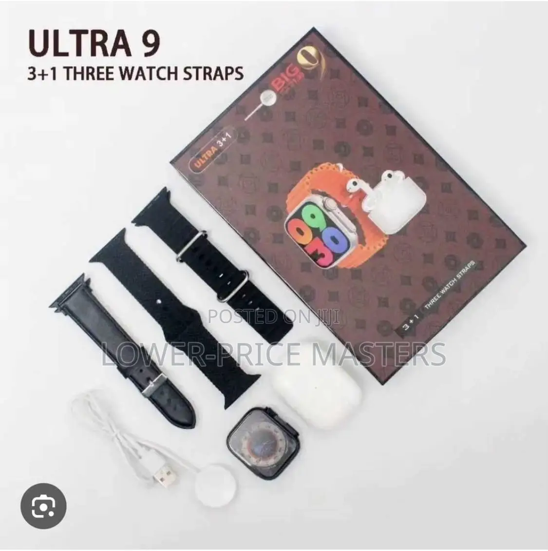 3 in 1 Ultra 9 Smartwatch With Airpods