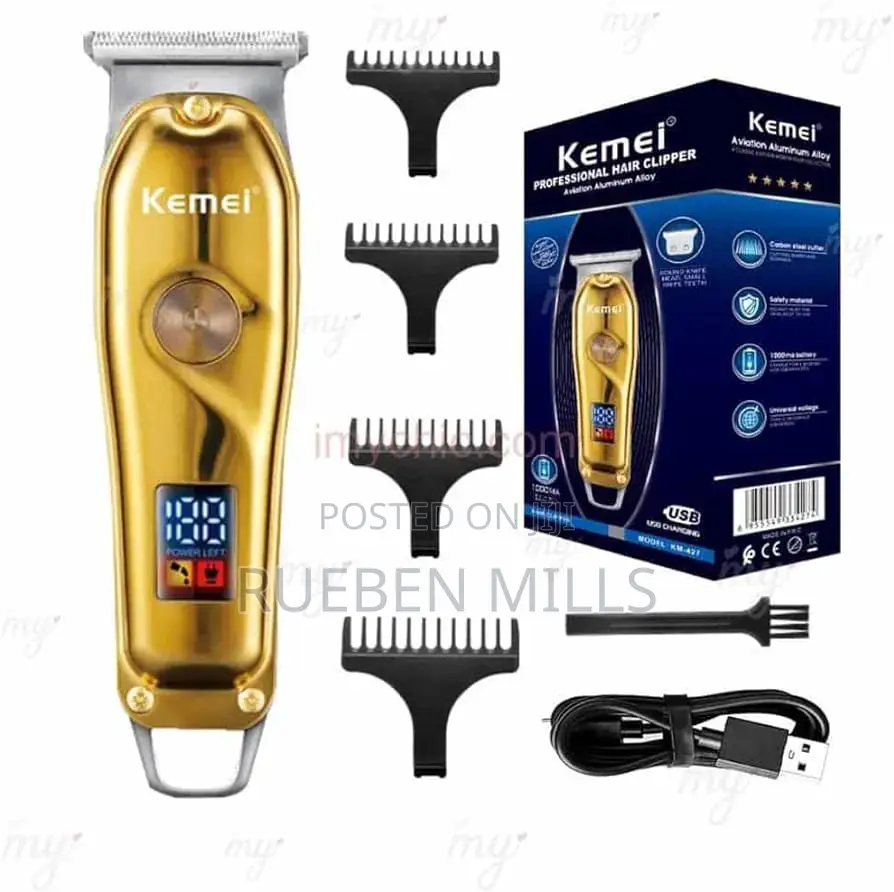 Smooth Shaver Kemei Electric Beard Trimmer Barbering Machine