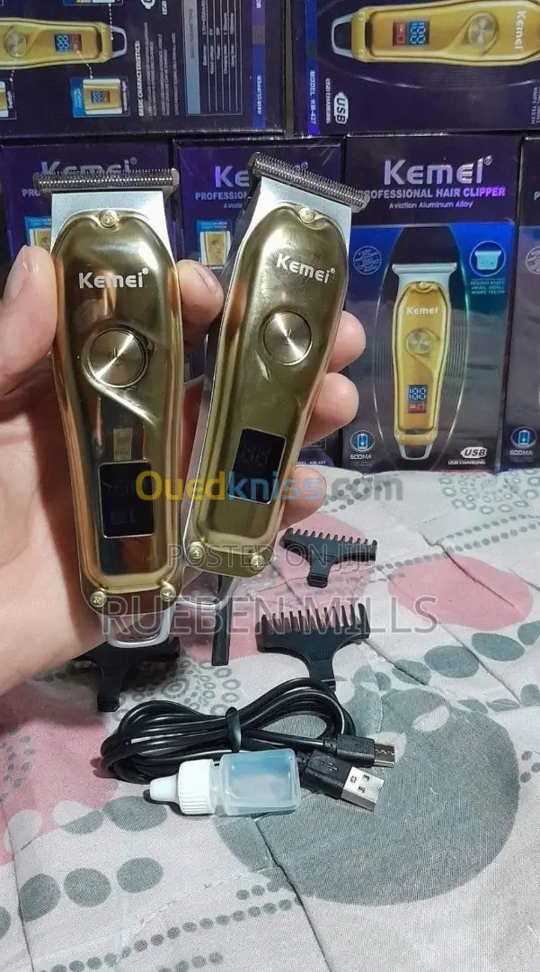 Smooth Shaver Kemei Electric Beard Trimmer Barbering Machine