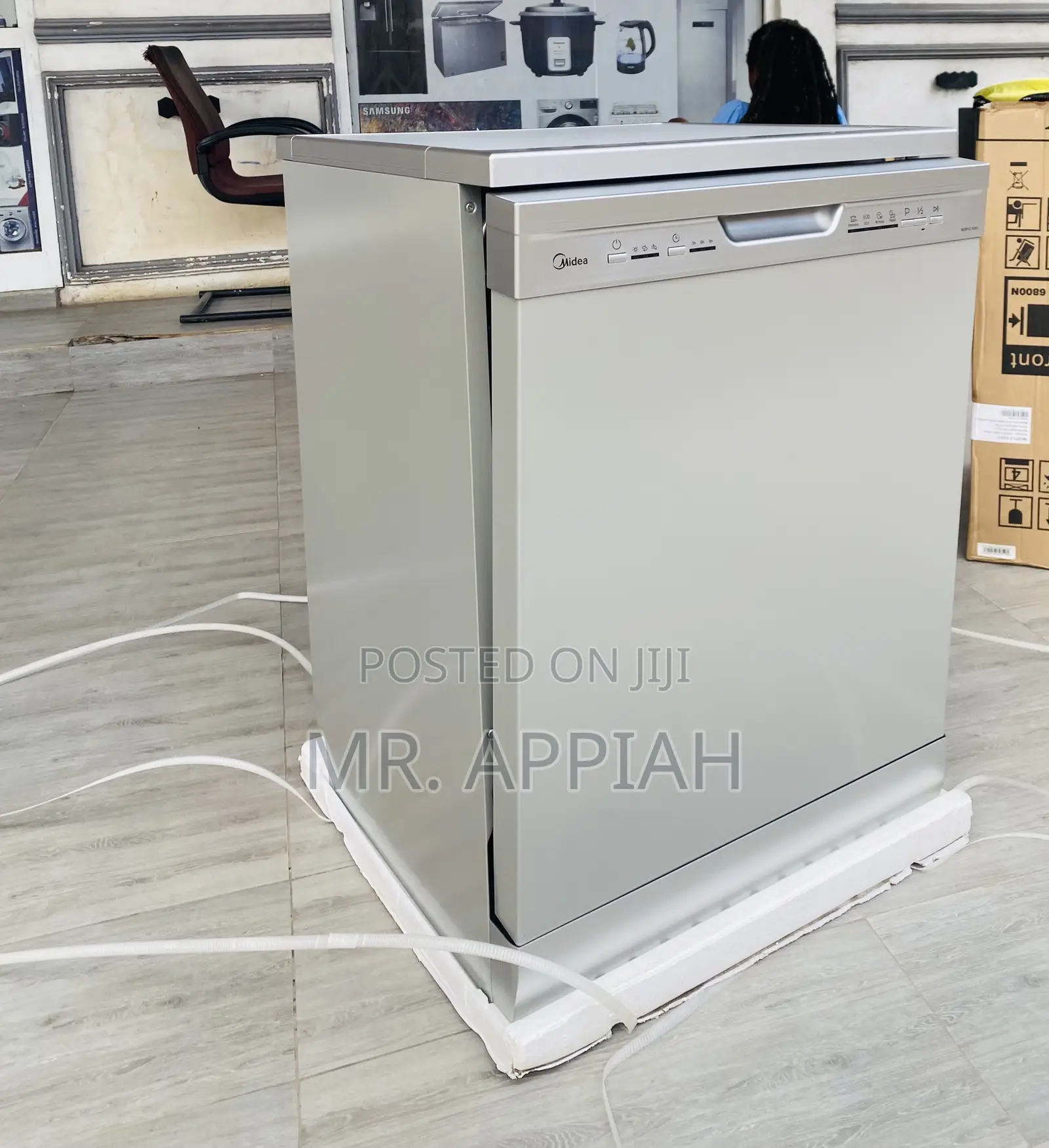 Midea 12 Plates Dishwasher Full Board (WQP12-5203)Gray.