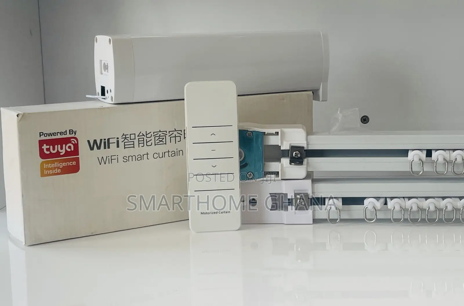 Remote Control Wifi Smart Curtain Motor With 3.5m Rail Track