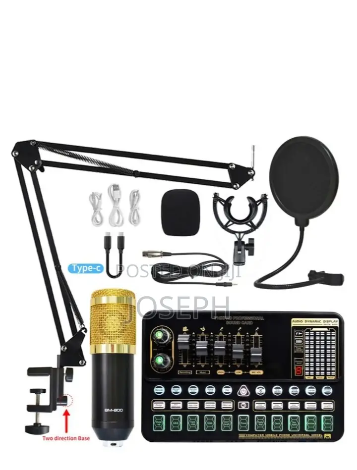Recording Microphone With Sound Card Original