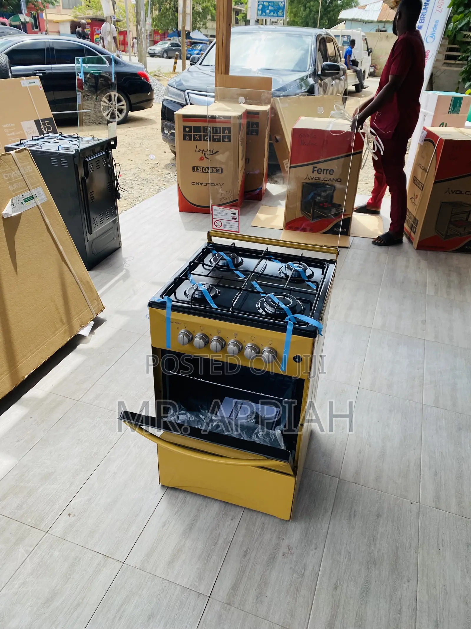 Buy Quality Volcano 50x50 Oven Gas 4 Burner(Gold).