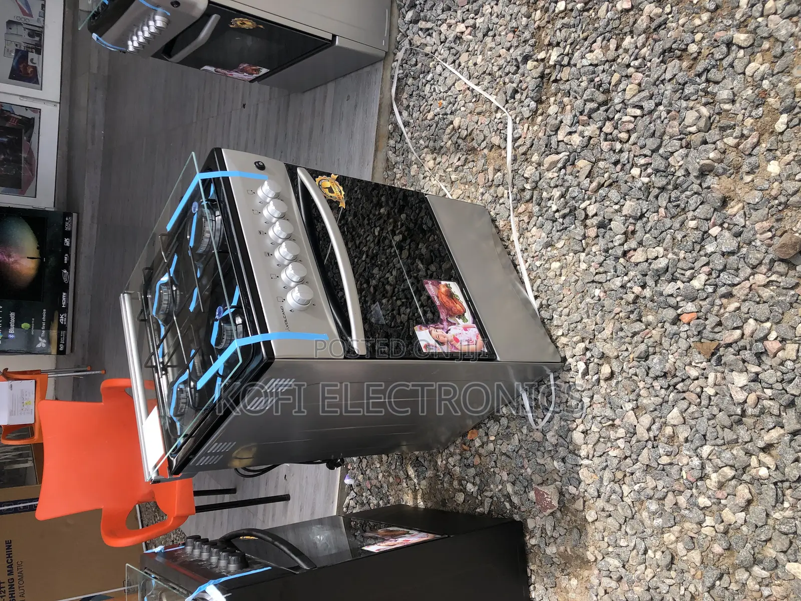 Fuel Gas Volcano 4 Burner Gas Cooker (Gray)