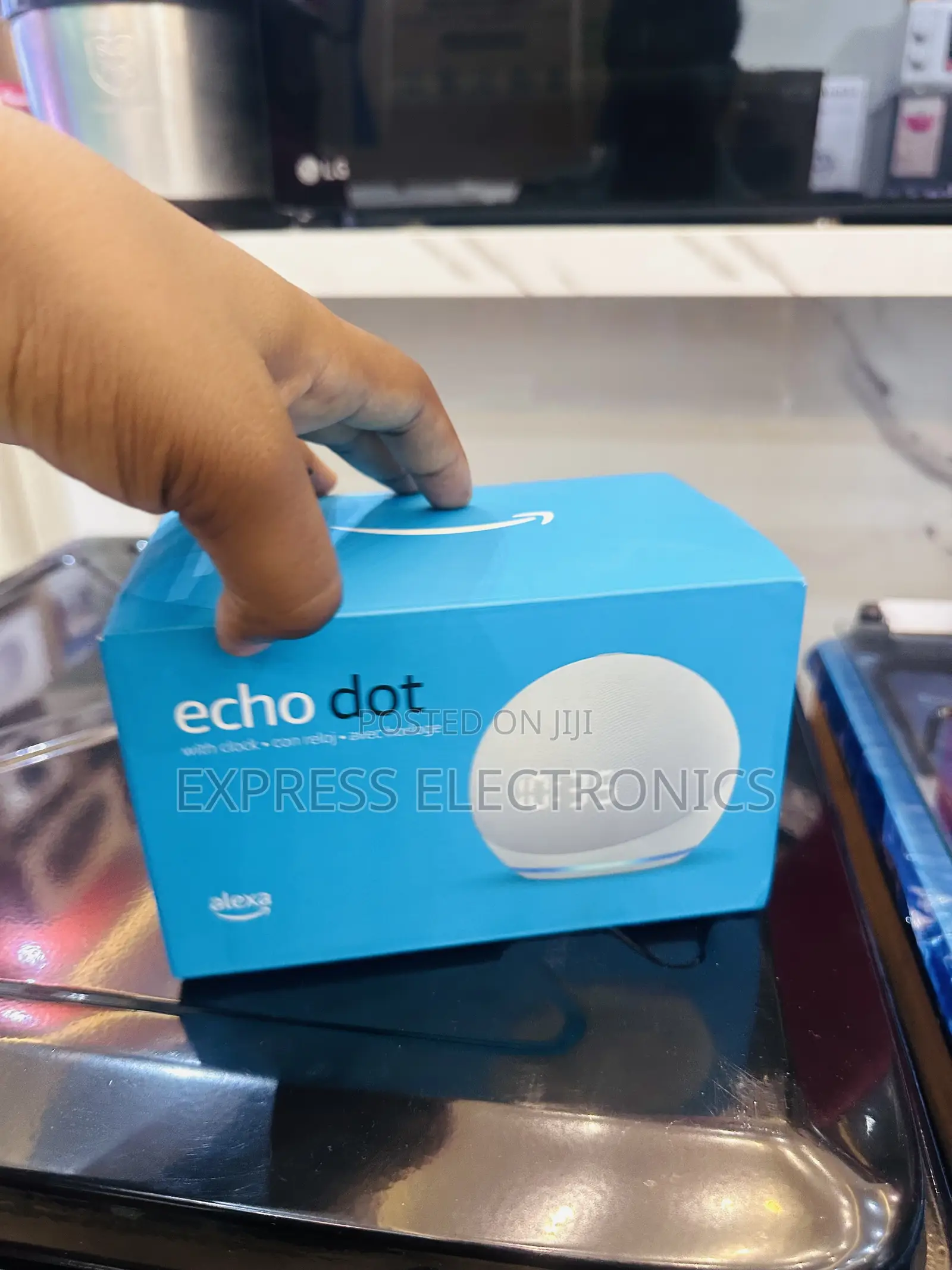 Sleek Design Ecodot With Clock