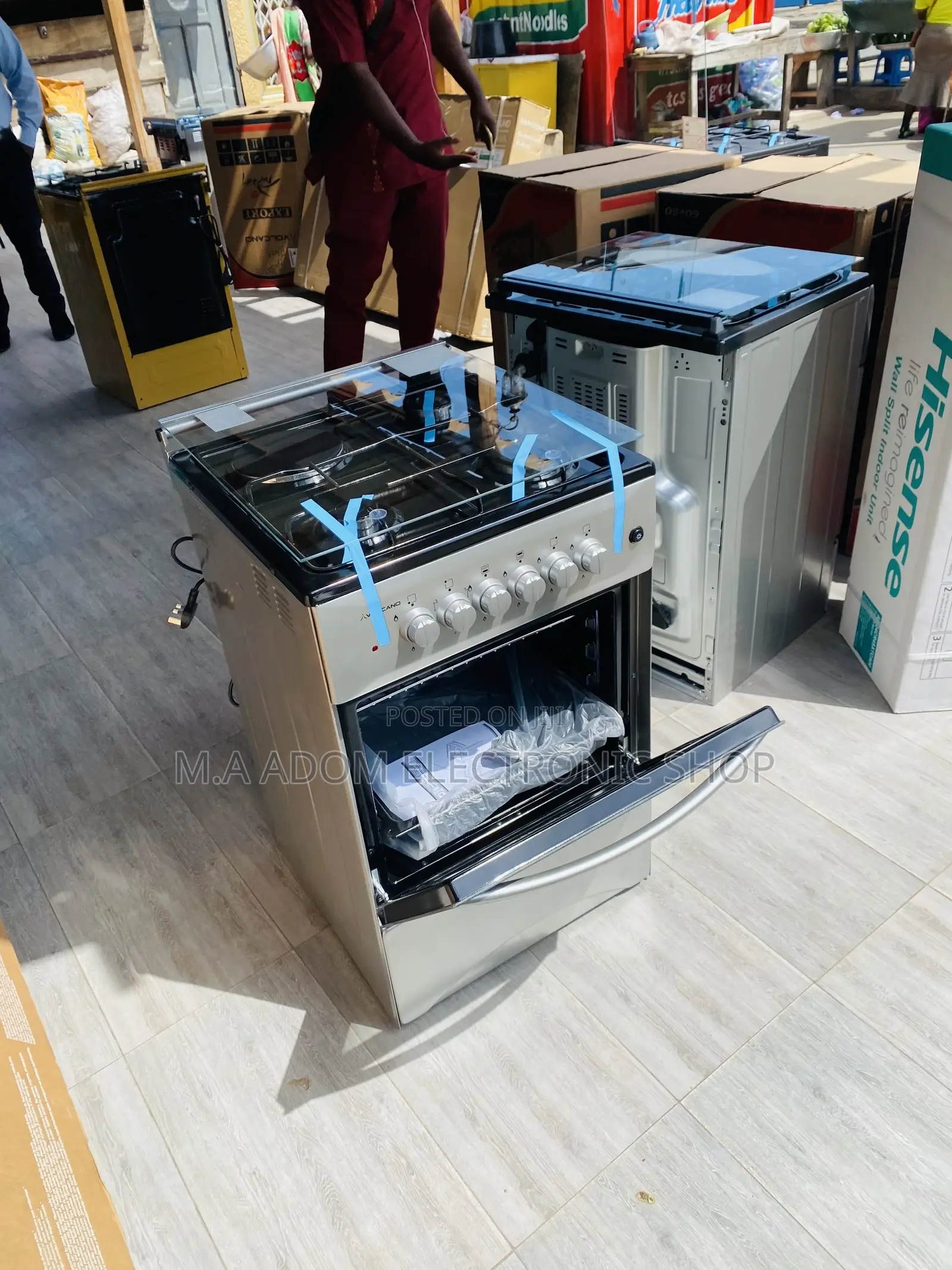 Energy Saving 3 Gas With 1 Electric Volcano Cooker.