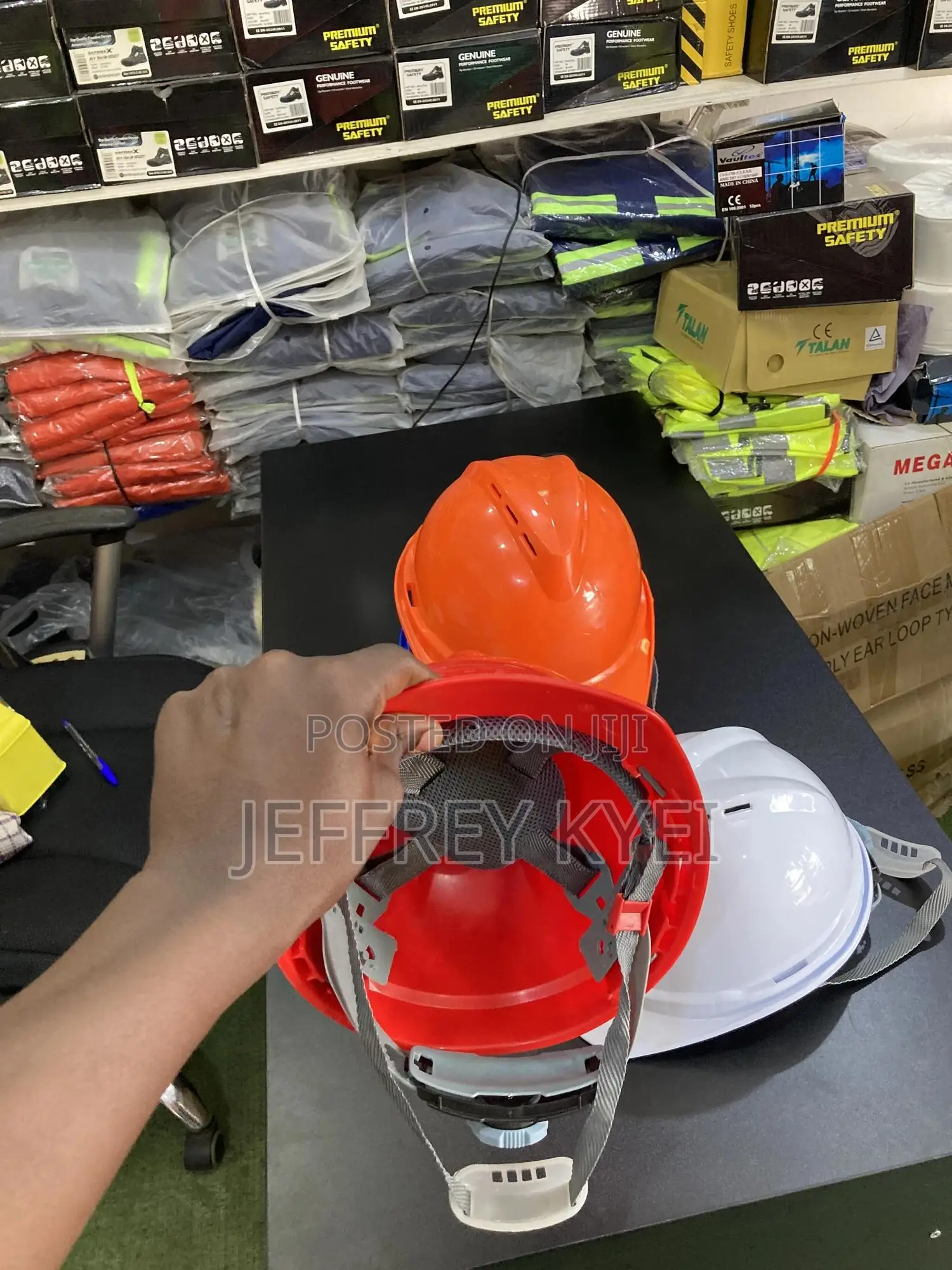 Safety Vent Helmet With Chin Straps