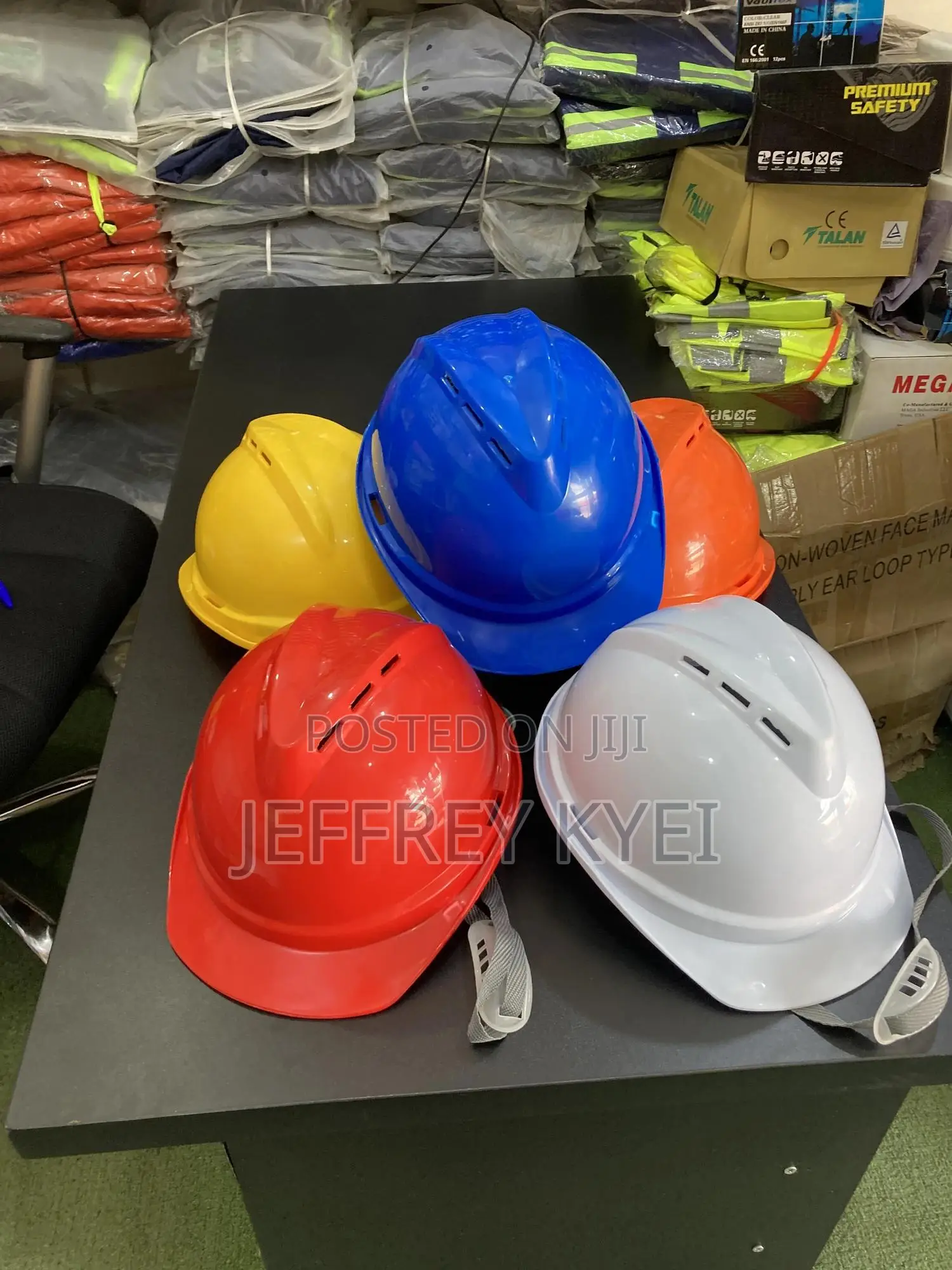 Safety Vent Helmet With Chin Straps