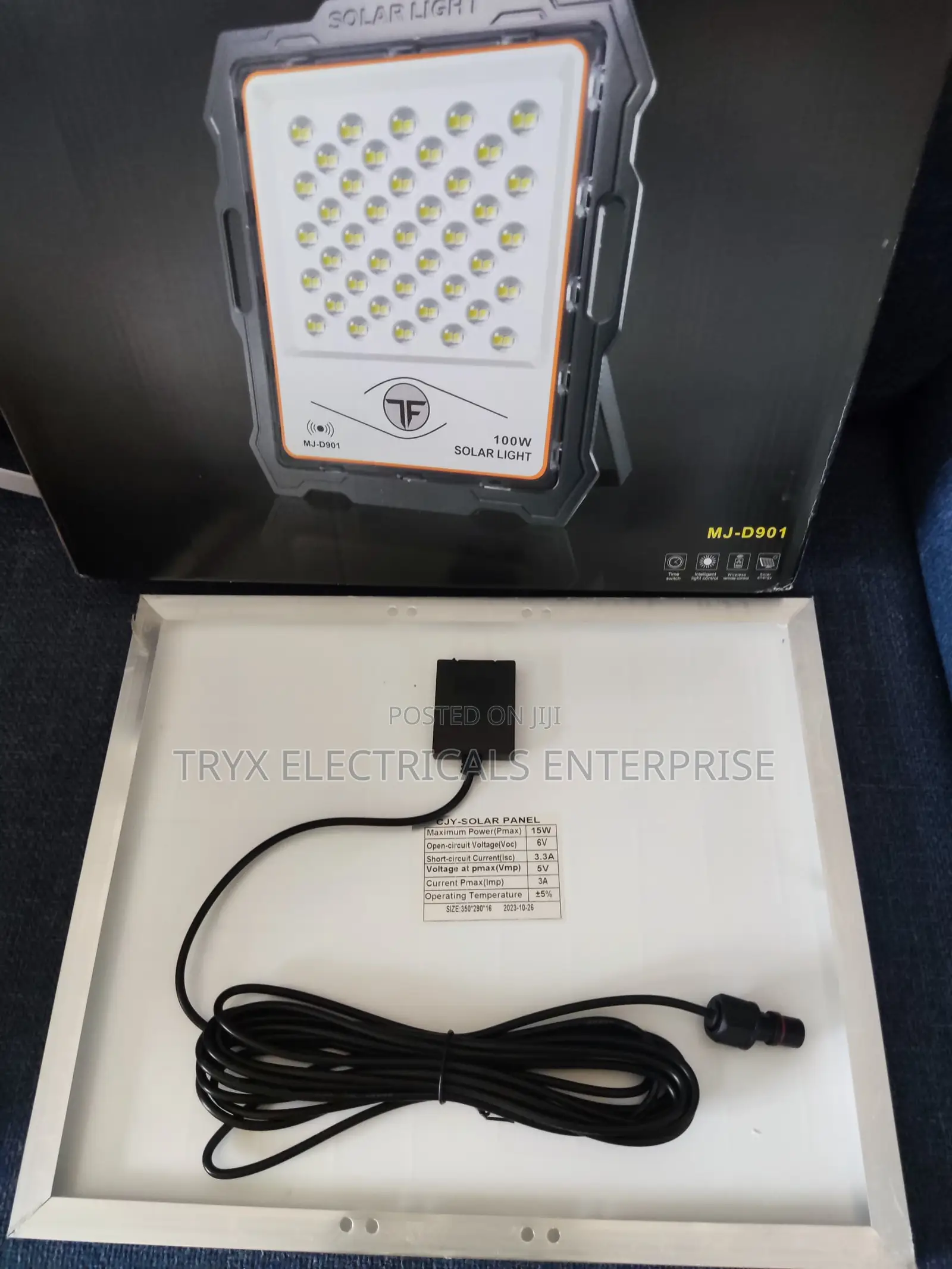 100w Solar Flood Light - Optic Lens