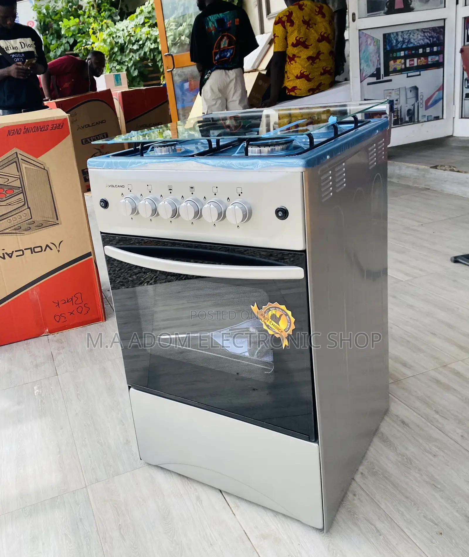 Energy Saving Volcano 50x50 Ions Oven and Grill 4 Burner.