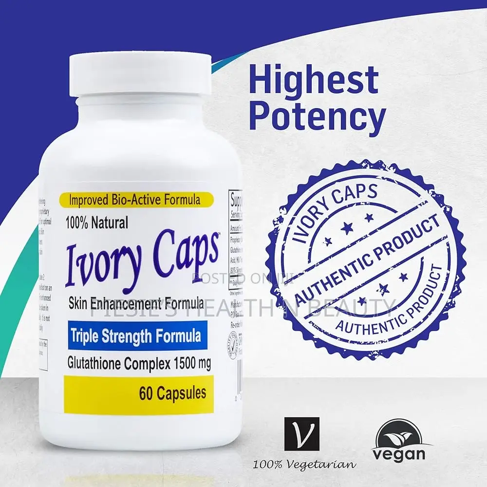 Ivory Caps Glutathione 1500 Mg Skin Whitening Pills,60s