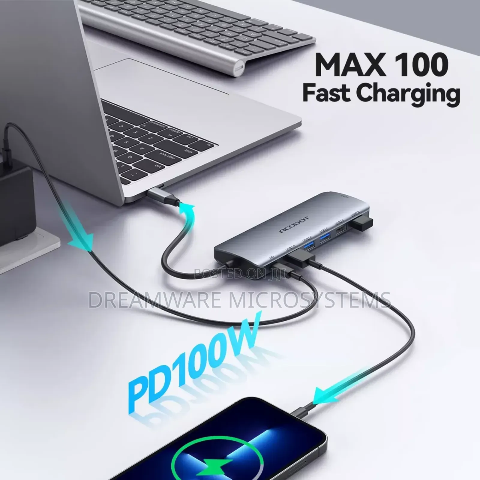 Usb C Hub, Acodot 9 in 1 Usb C to at 60hz Hdmi Adapter