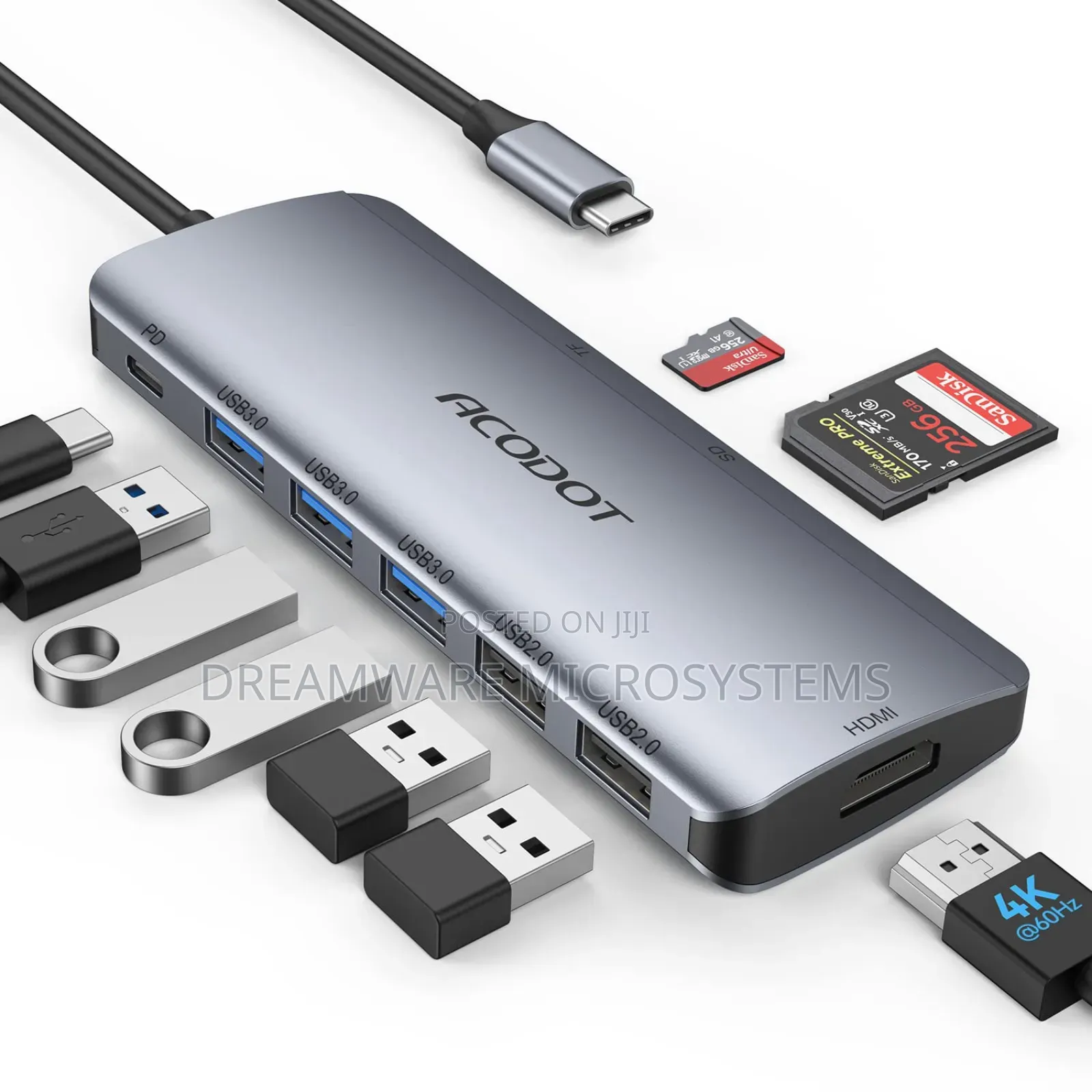 Usb C Hub, Acodot 9 in 1 Usb C to at 60hz Hdmi Adapter