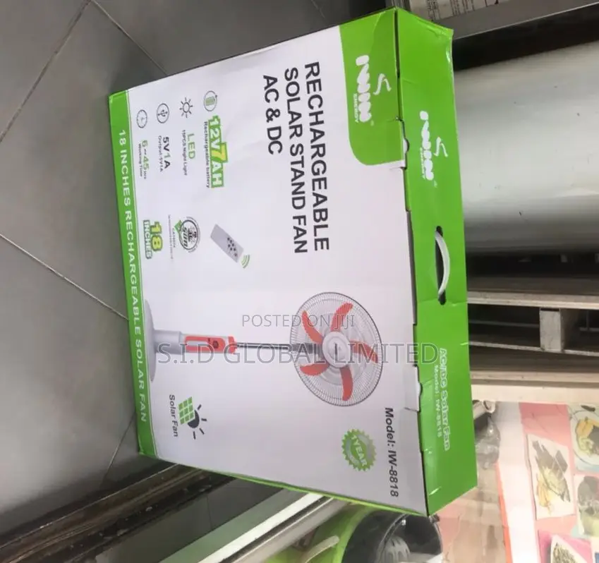 Popular Iwin Rechargeable Solar Stand Fan