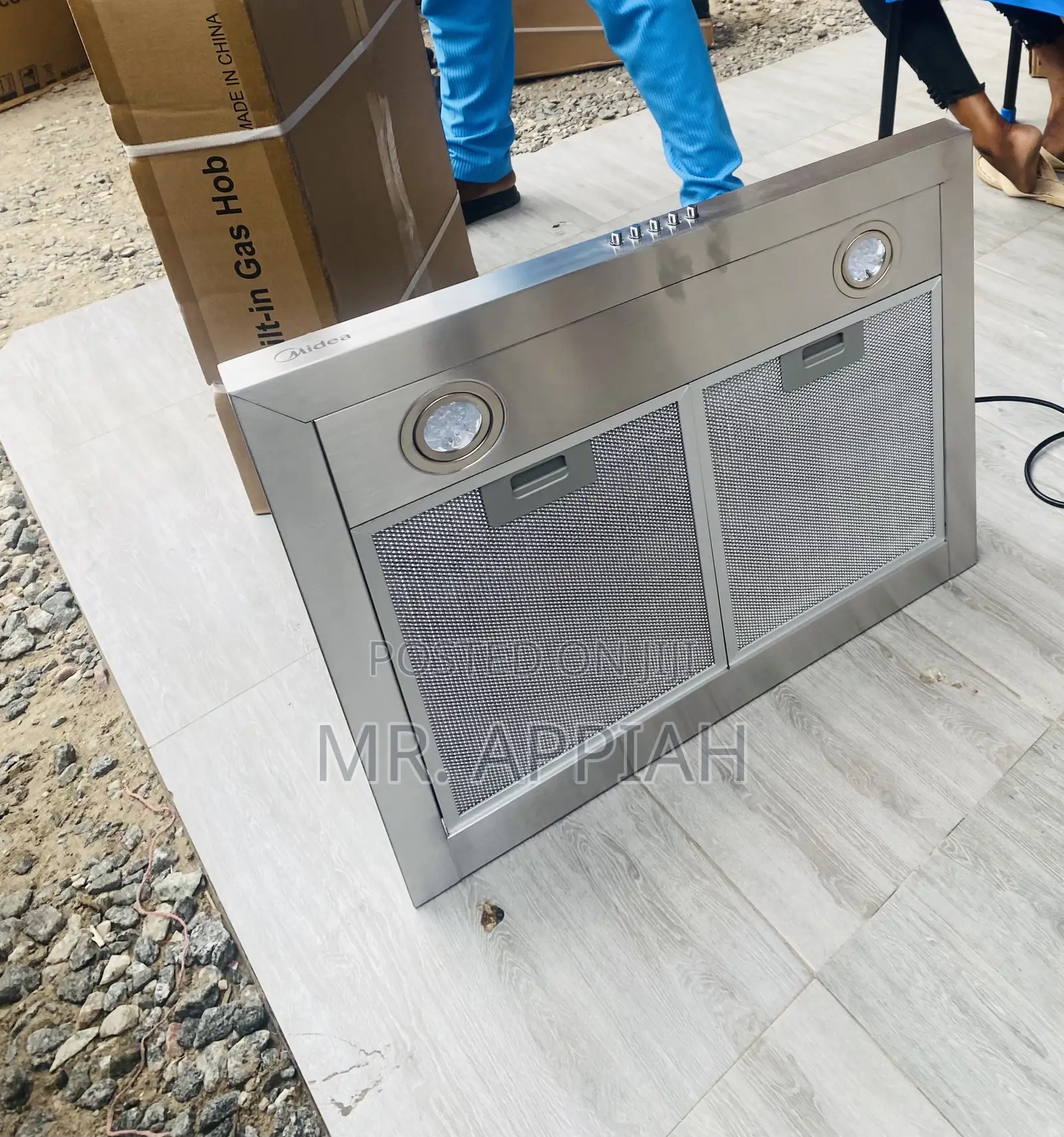 60cm Midea 60m21 Range Hood With Push-Button Control(Gray).