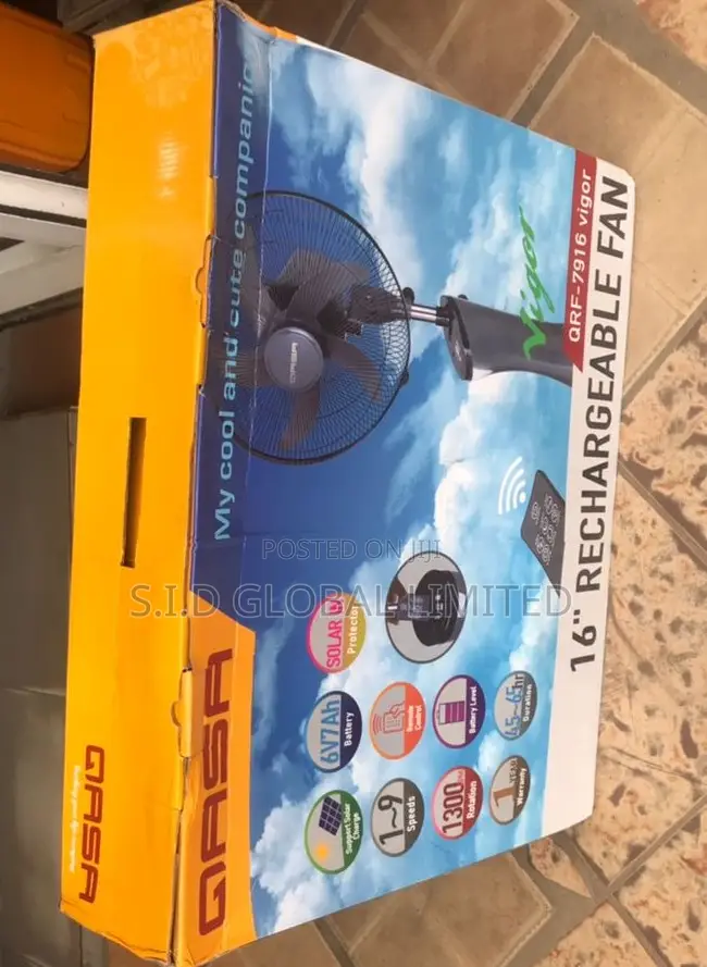 Superb Qasa Rechargeable Solar Stand Fan