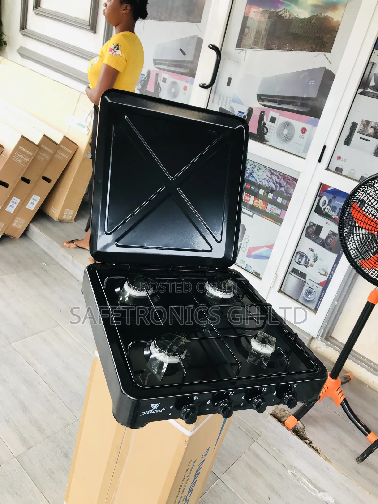 Sealed 4 Burner Tabletop Yucel Black Cooker