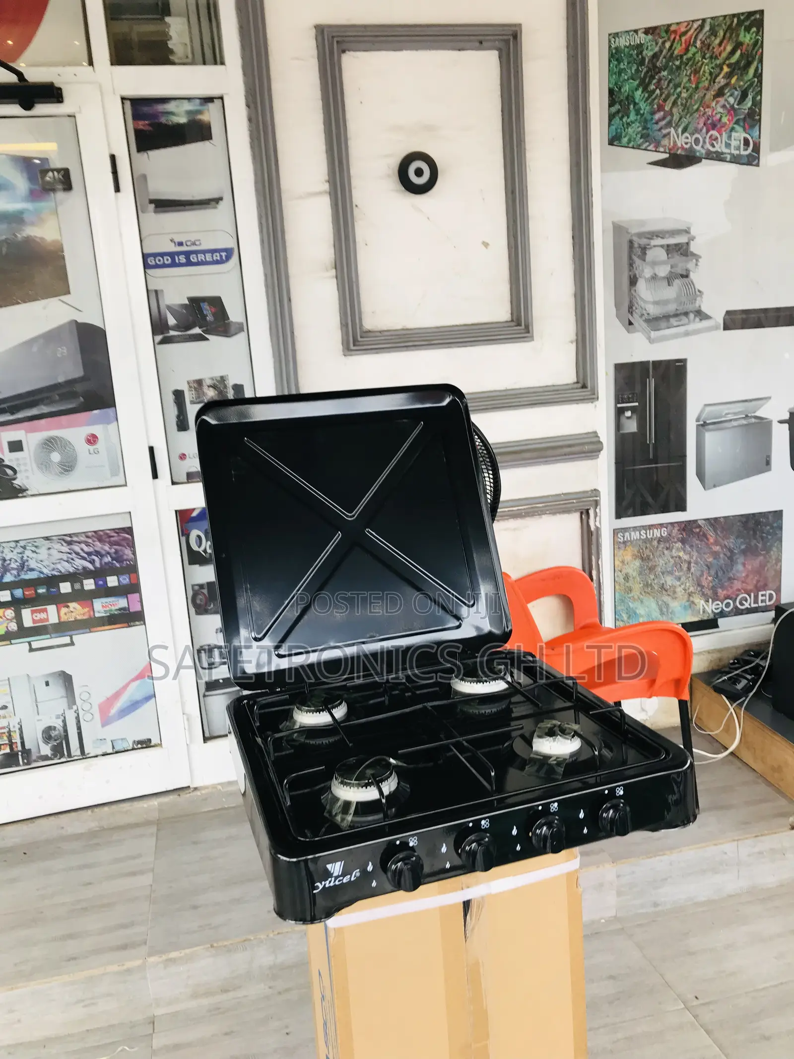 Fabulous Tabletop 4 Gas Cooker Yucel Black 
