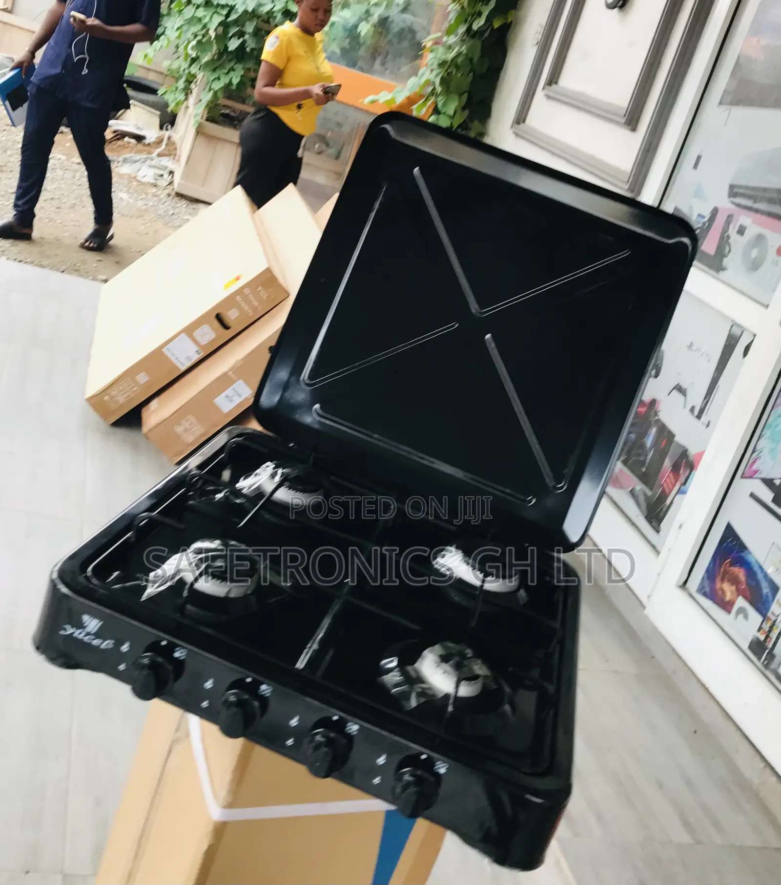 Sealed  Yucel 4 Burner Tabletop Black
