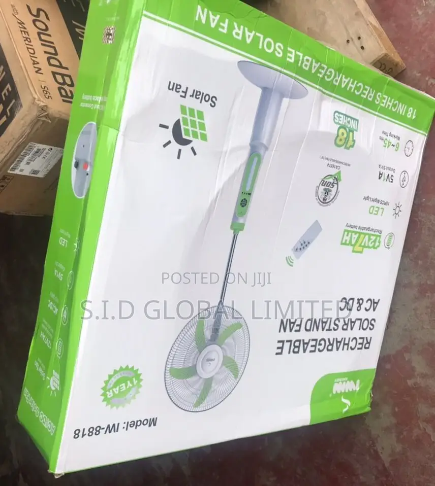 Fantastic IWIN 16inch Rechargeable Solar Stand Fan