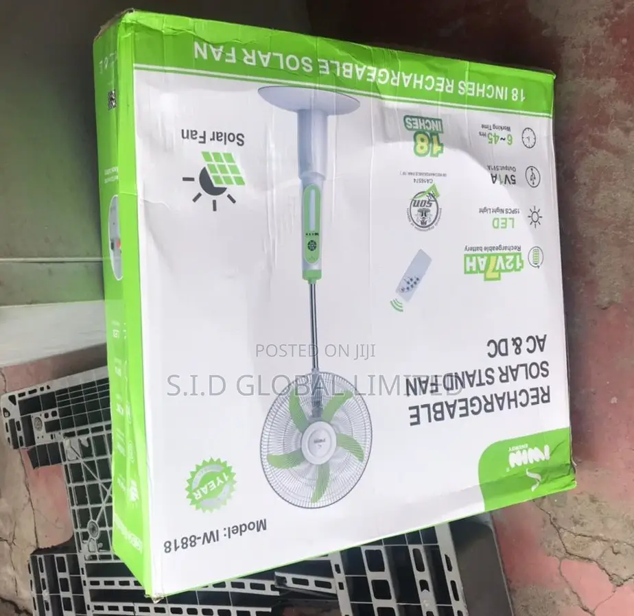 Take Home Rechargeable Solar Stand Fan