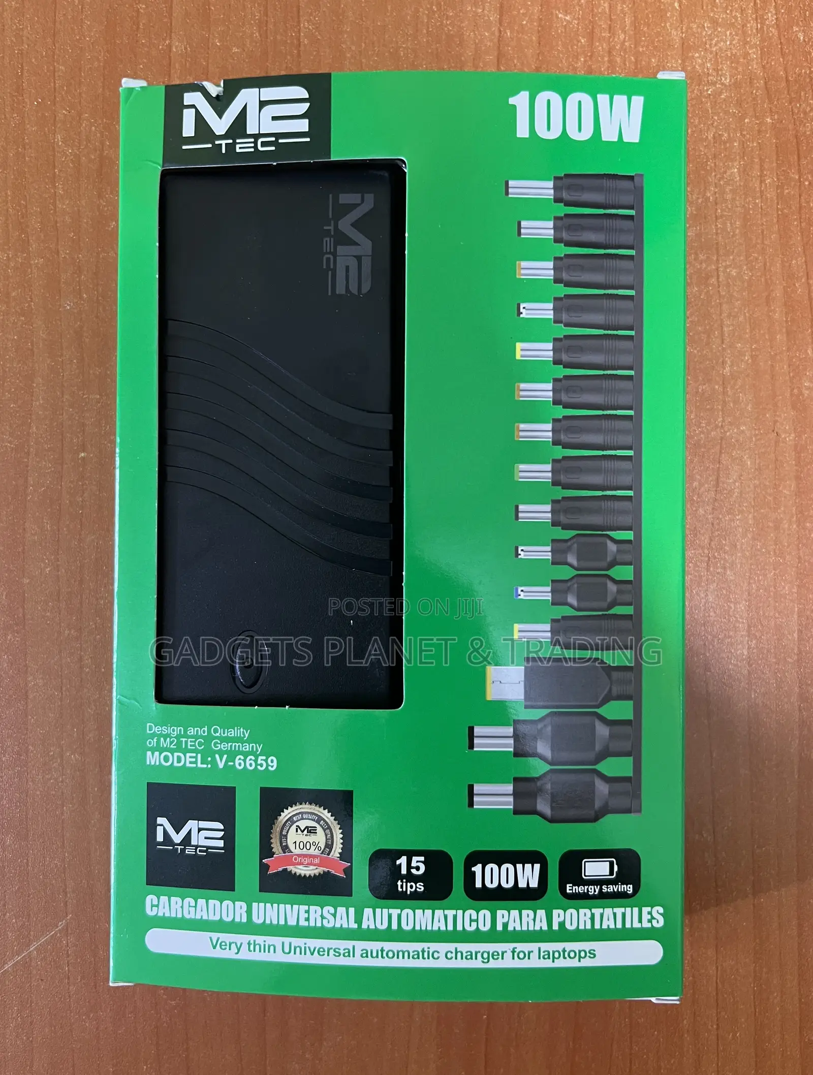 M2 Tec Universal Laptop Charger With 15 Tips - 100w