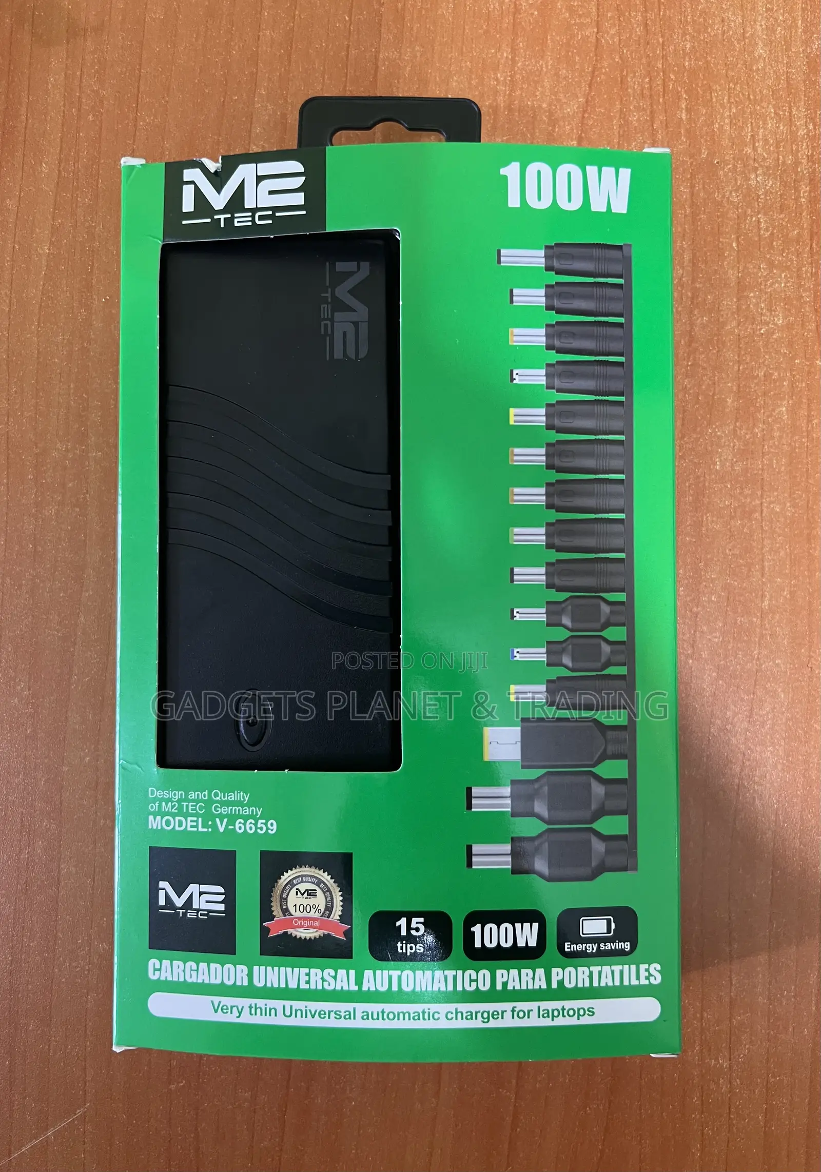 M2 Tec Universal Laptop Charger With 15 Tips - 100w