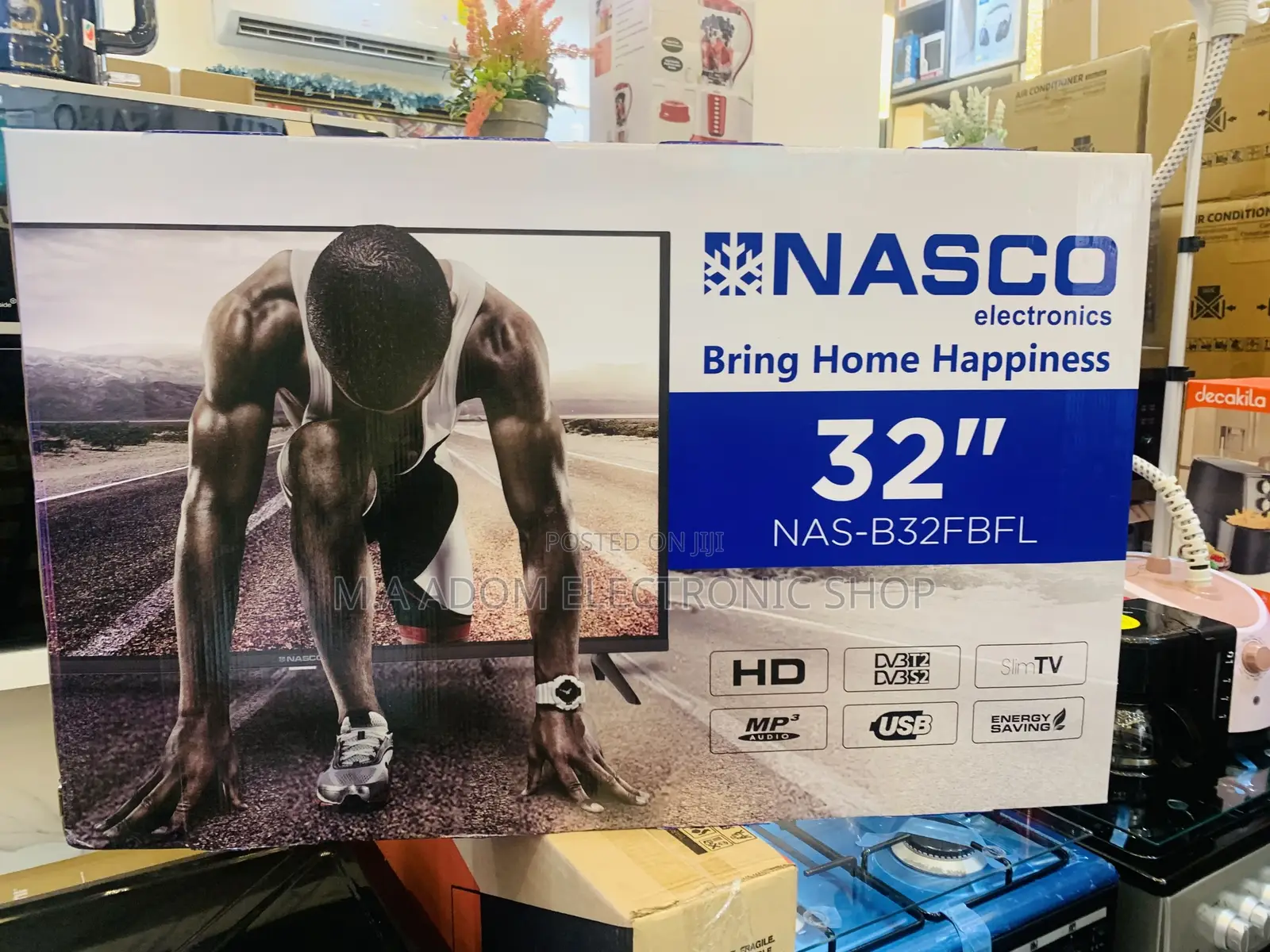 New Nasco 32” Frameless Digital Satellite Slim Tv