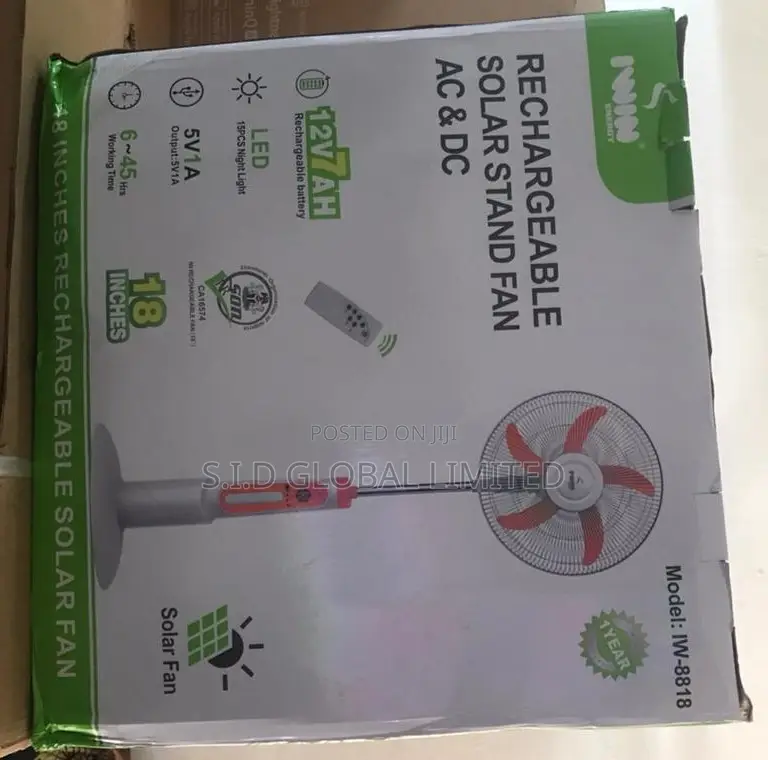 Elevate Your Home With Rechargeable Solar Stand Fan