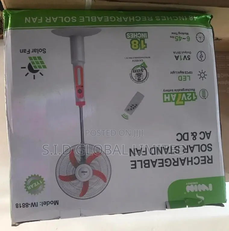 Art of Luxury Living With Solar Rechargeable Stand Fan