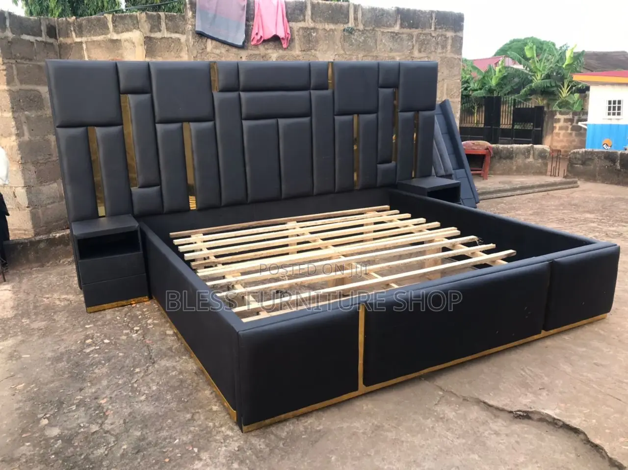 Queen Size Bed Frame With Side Drawers