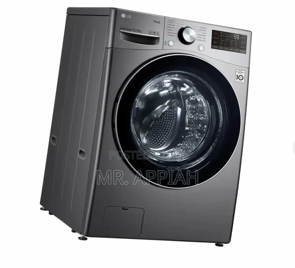 Durable LG F0L9DGP2S 15kg/8kg Front Load Washing Machine.