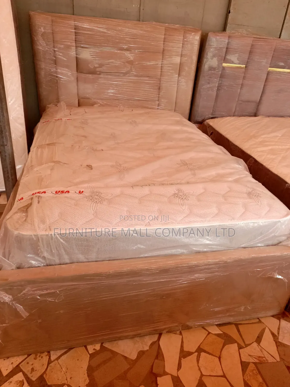 Furniture Mall Company Double Bed With Mattress.Delivy