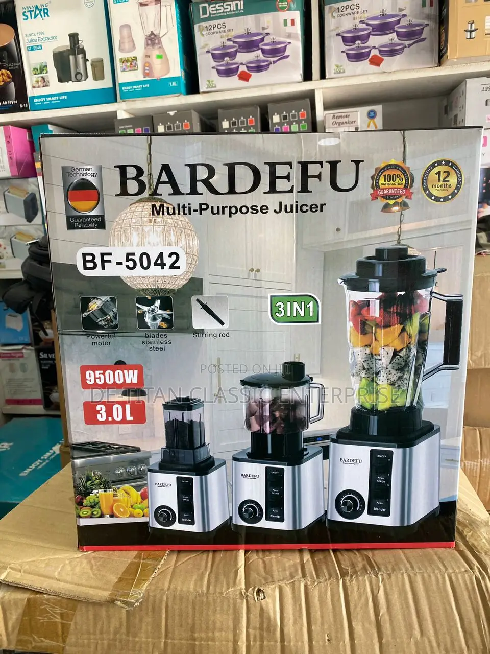 3in1- Professional Heavy Duty Commercial Blender-3 L-9500w