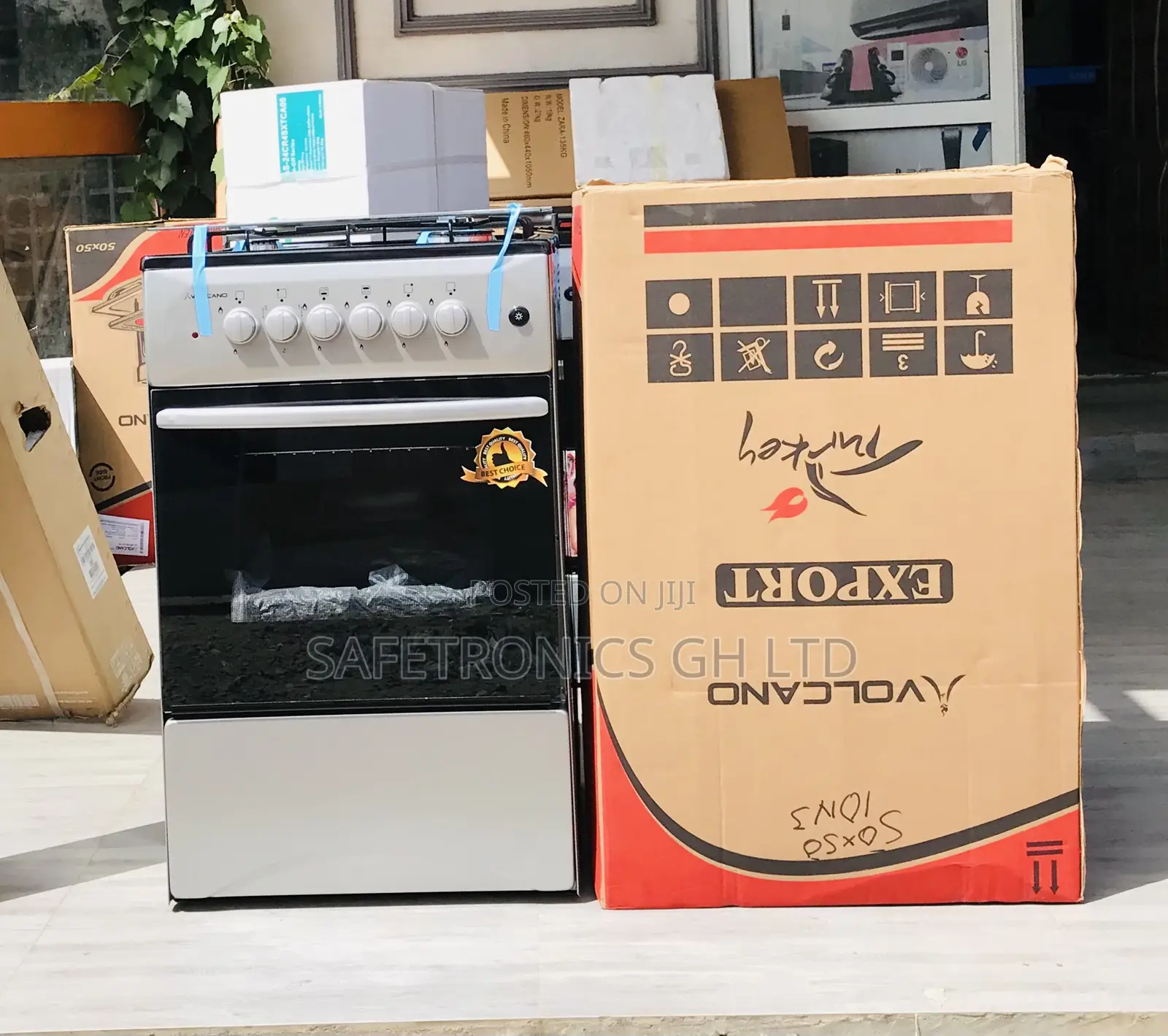 4 Burner Gas Oven and Grill 50x50 Volcano Gray 