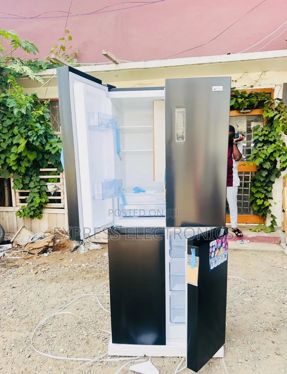 Call and Purchase Pearl Black Fridge Side by Side Pf-550bss